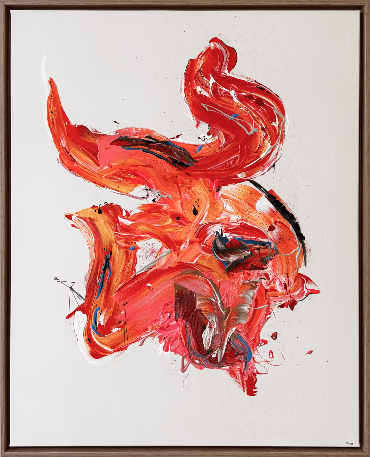 Inferno Unleashed — 80 × 100 · framed