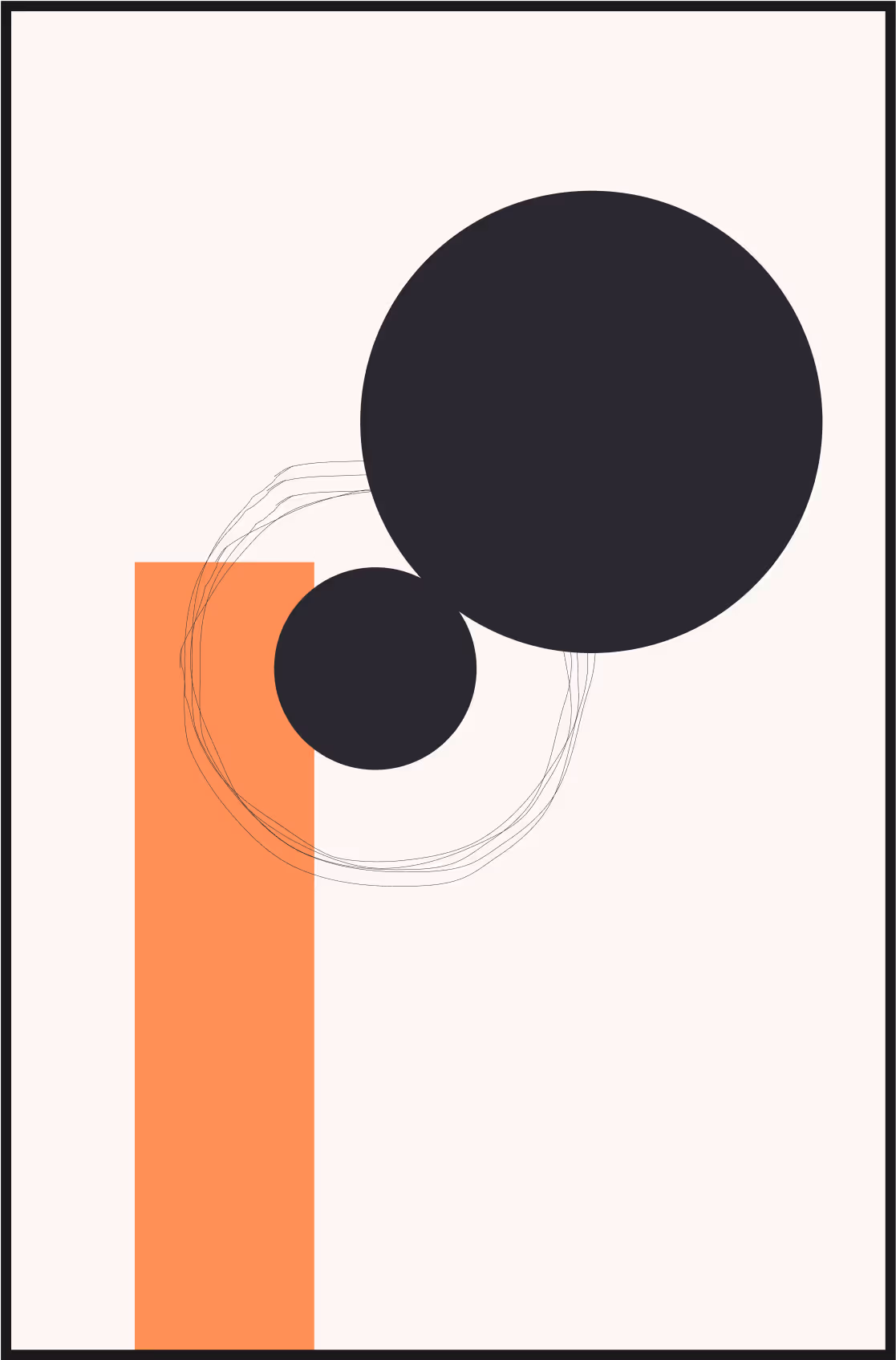 Forms in Flux — 100 × 150 · framed