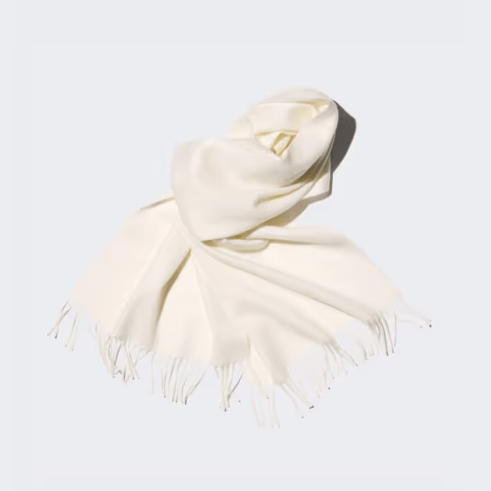 Cashmere Scarf · White — Uniqlo