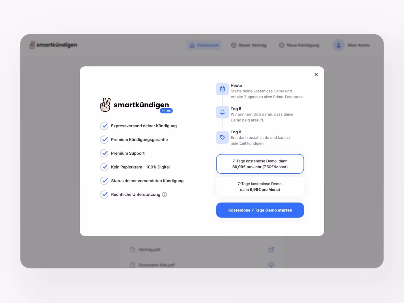 Pricing plan Upsell Modal