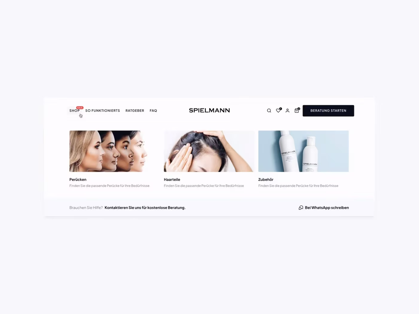 Website navigation – expanded